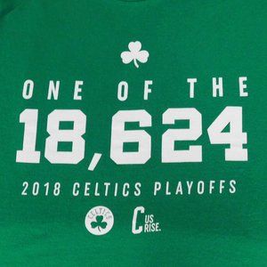 T Shirt NBA Basketball Boston Celtics One Of The 18,624 2018 Playoffs Size XL